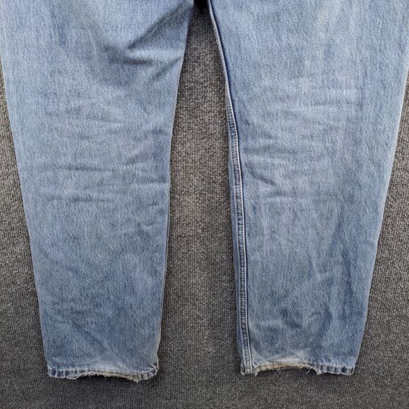 Levi's 505 Men's Regular Straight Fit Jeans Blue 38x30 Stone Wash Denim - Picture 11 of 14